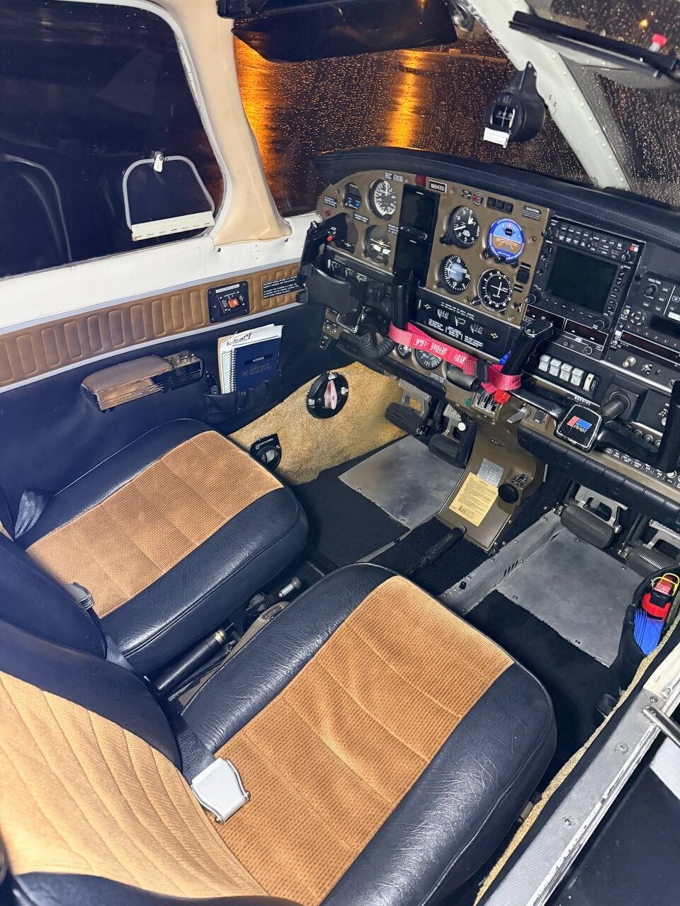 After: Piper Arrow cockpit and interior following documentation and cleanup
