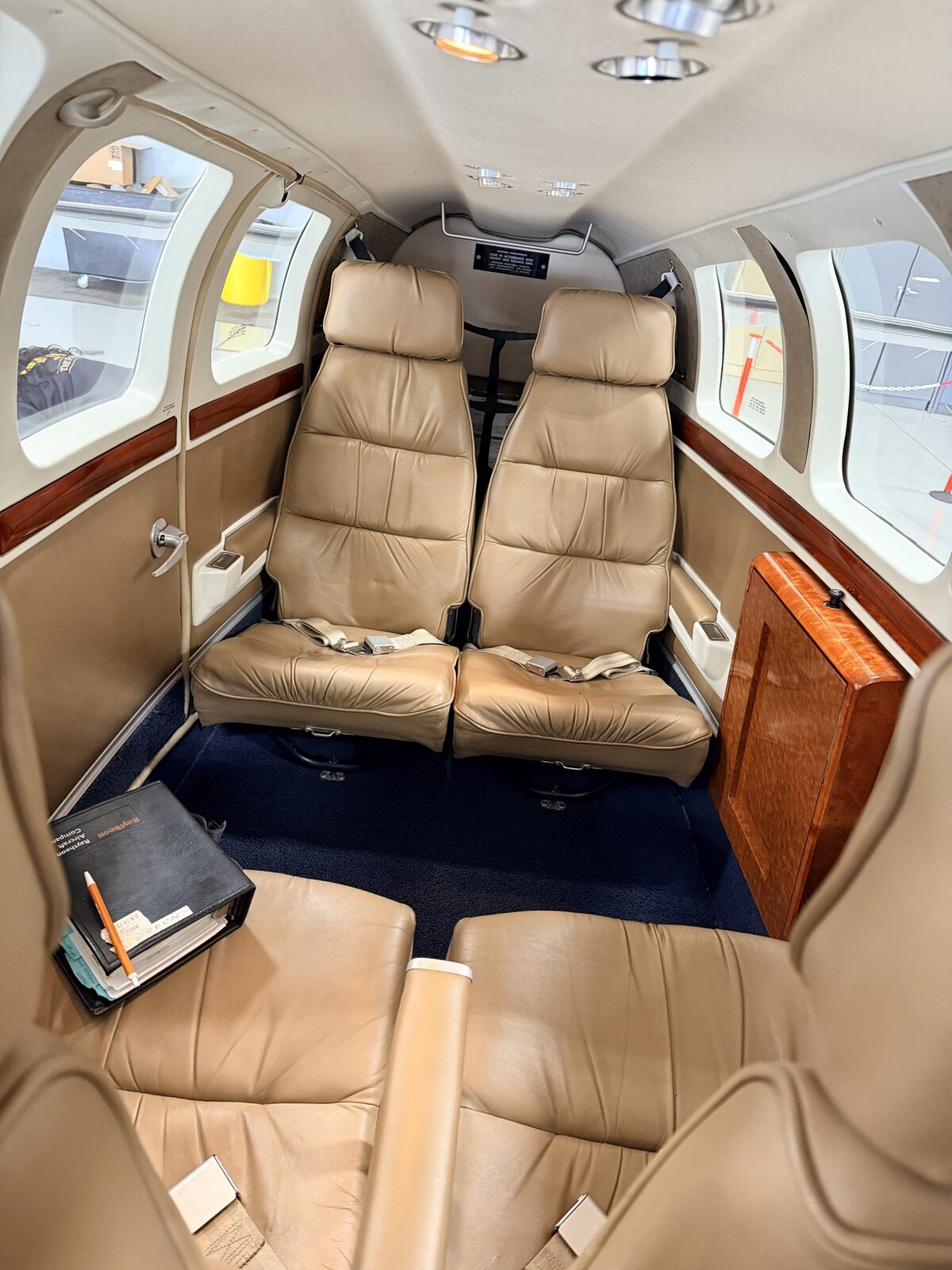 After: Baron 58 cockpit threshold and forward cabin presentation