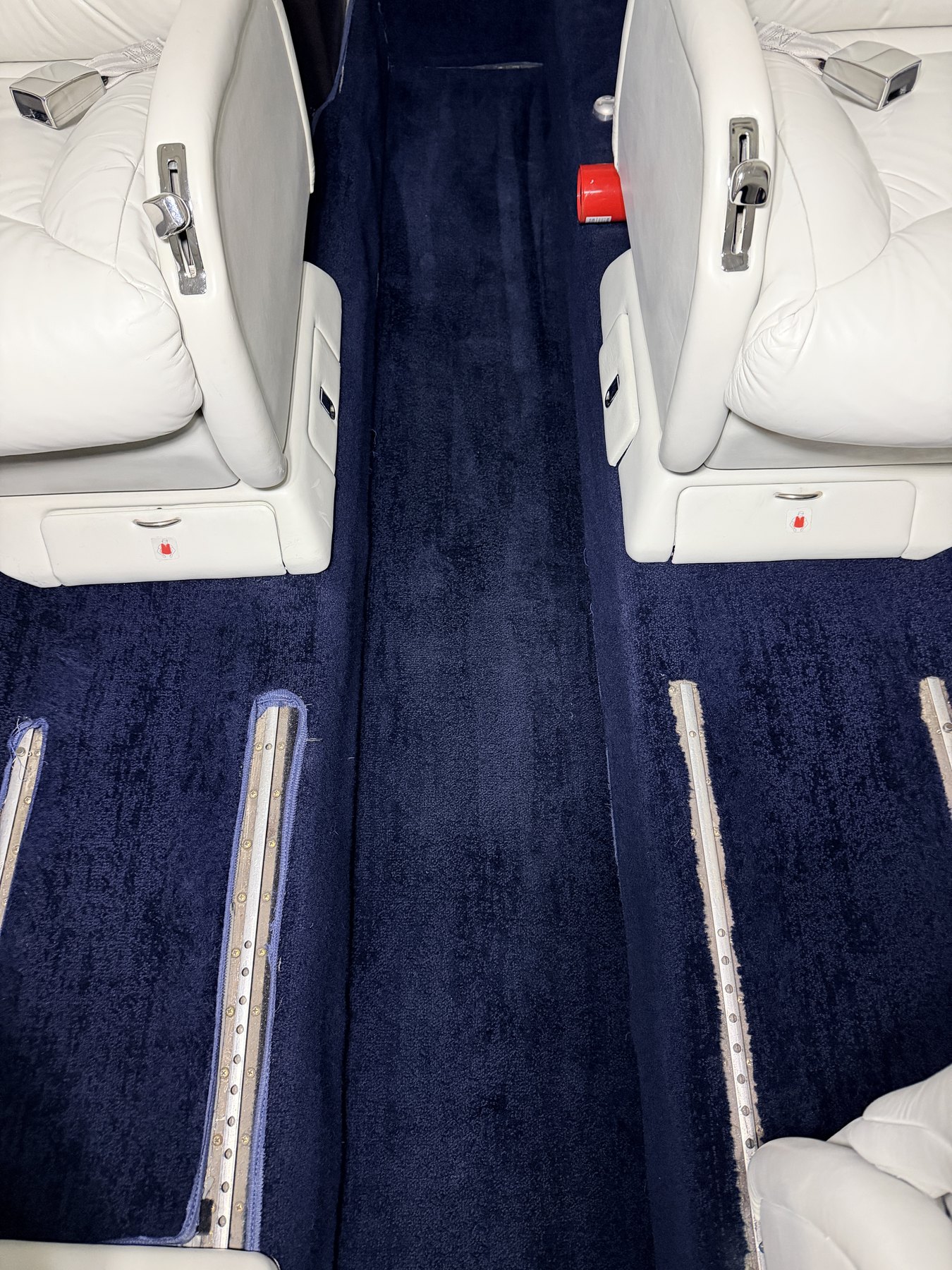 After: aisle carpet following extraction and reset