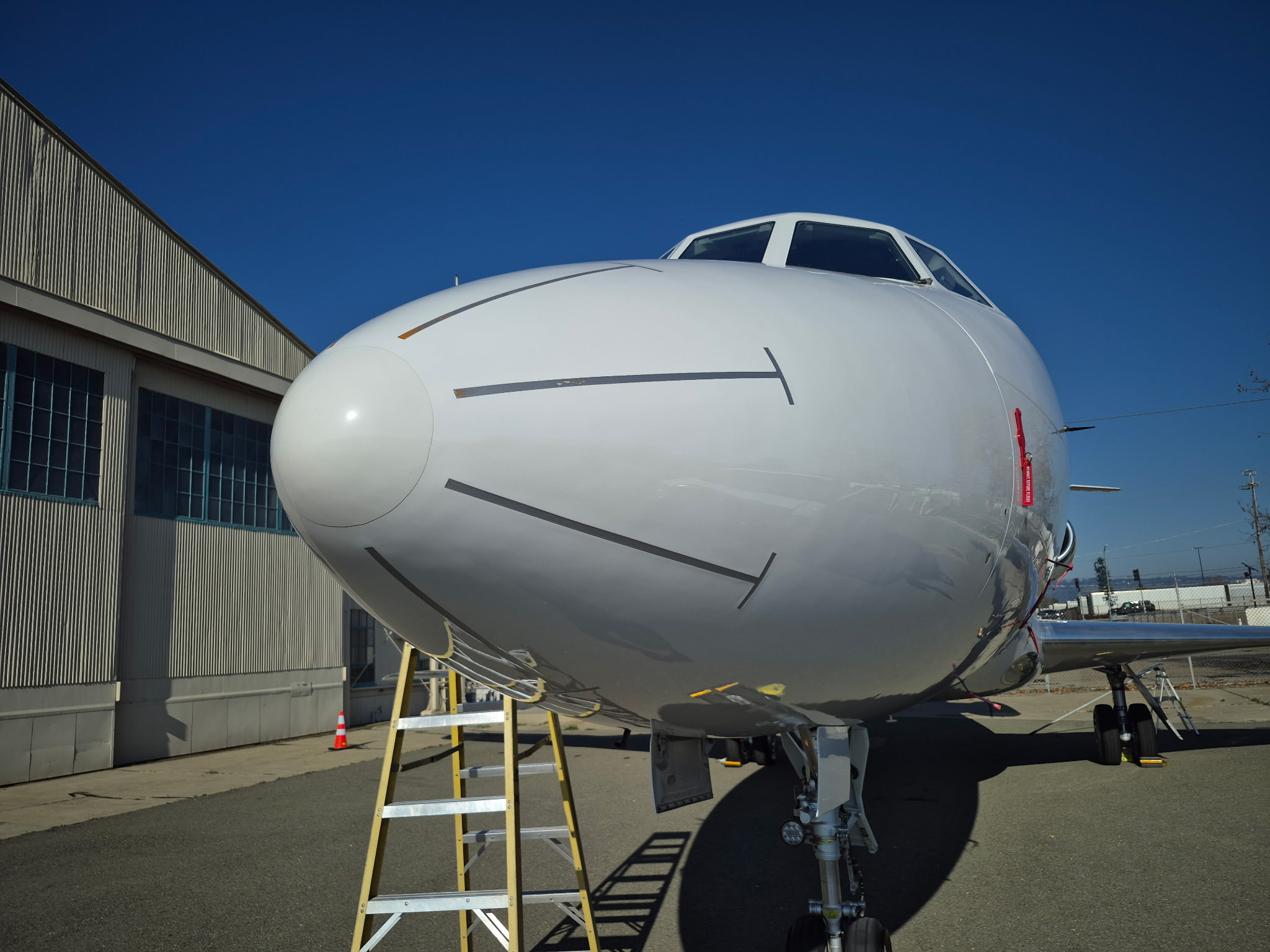 Chicago Aircraft Detailing - The Polished Hare - Exterior Nose Radome Detail on Ramp