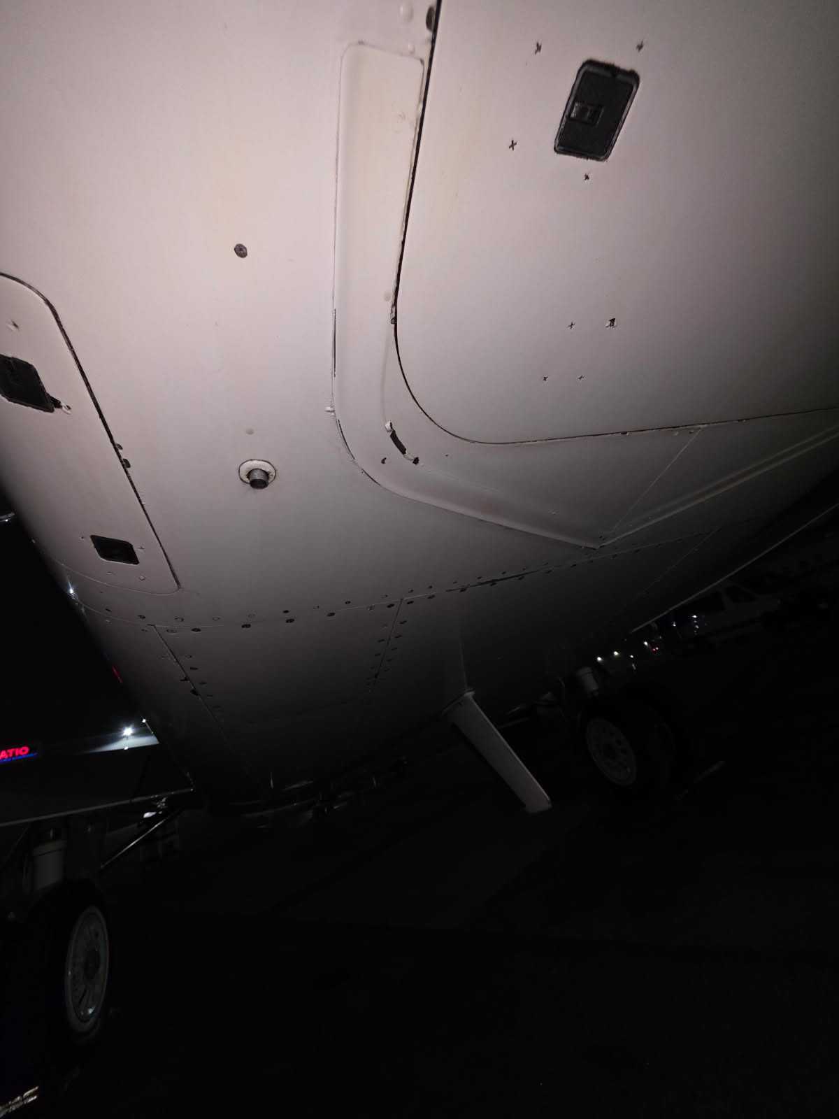 Bombardier Challenger 600 clean belly underside after degreasing Chicago