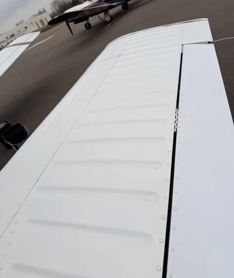 After: Piper Arrow fuselage and wing presentation at DuPage Airport