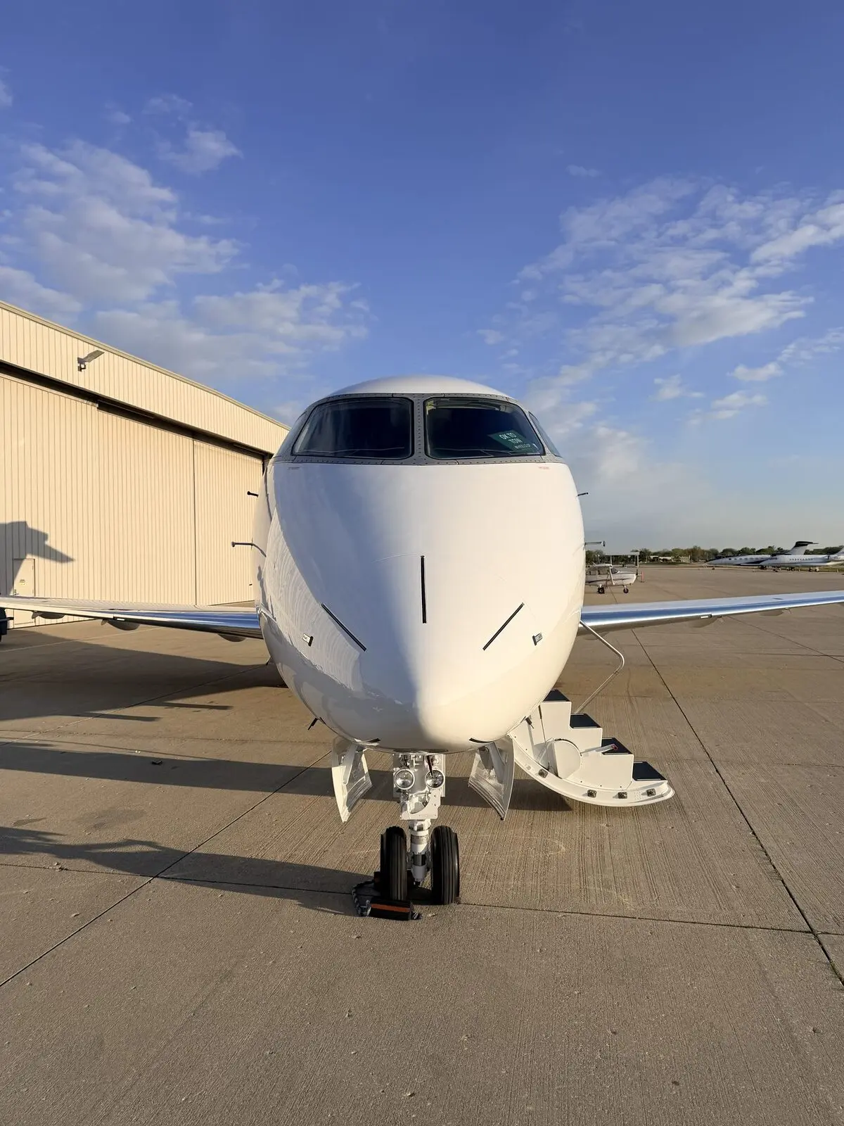 Bombardier Challenger 300 detailing at Chicago Executive Airport