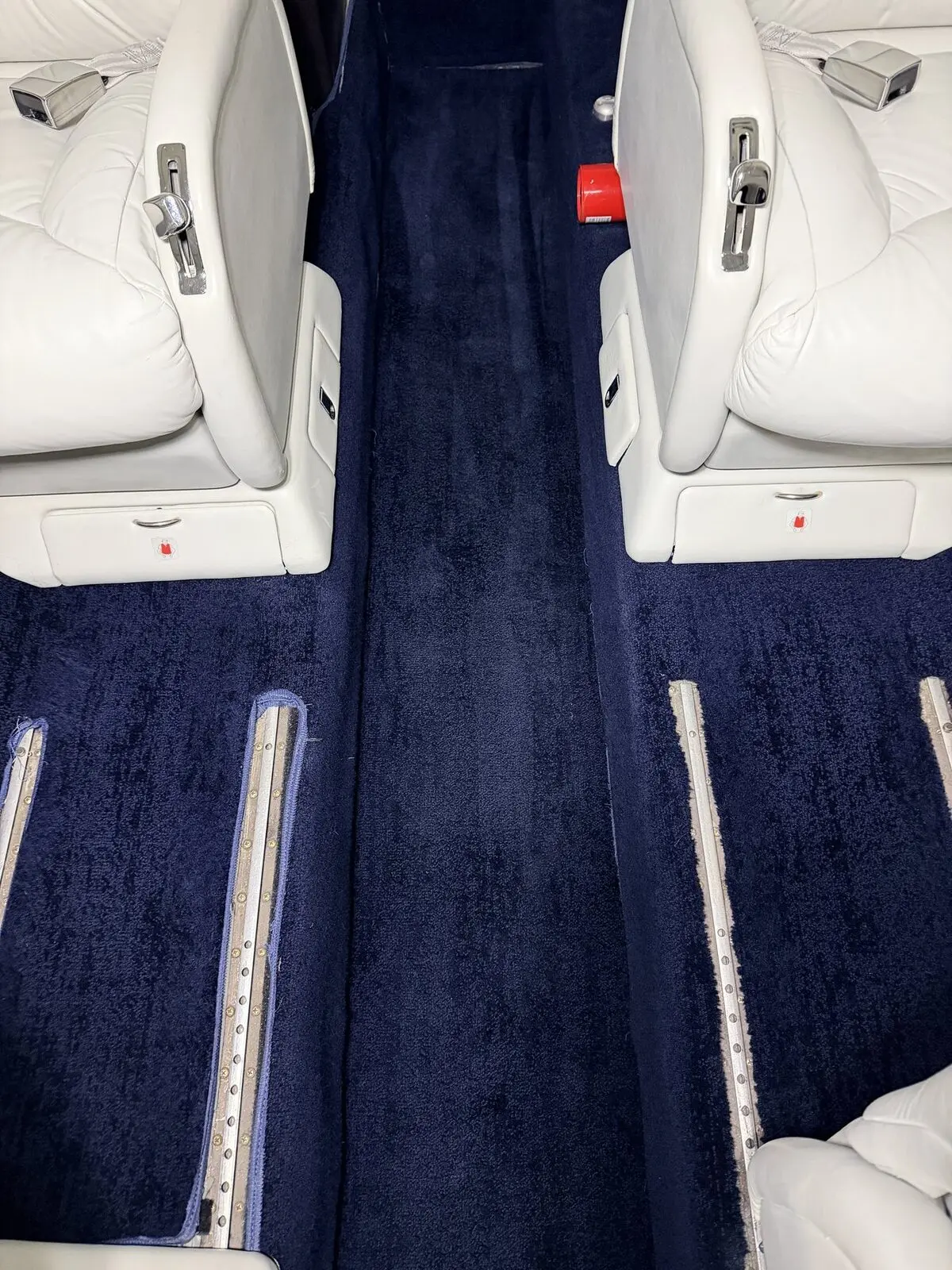 After: aisle carpet following extraction and reset