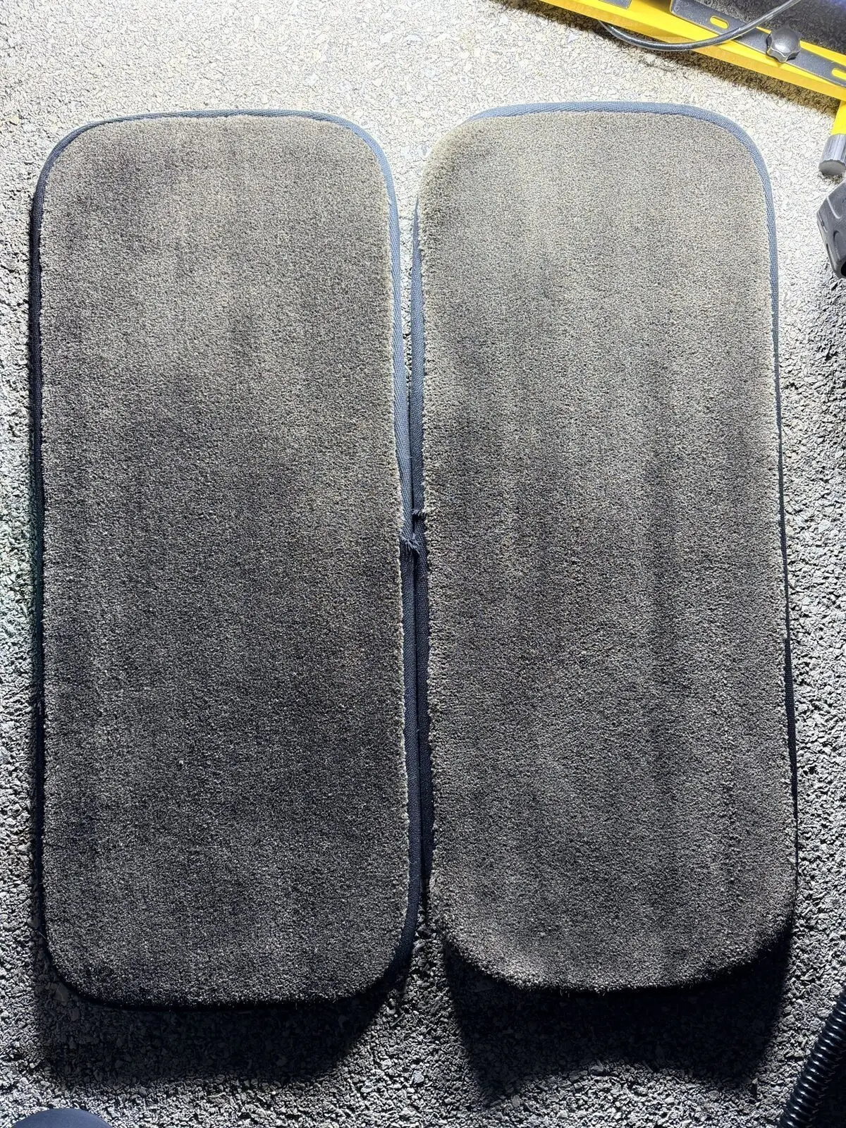 After: removable carpet panels following professional extraction