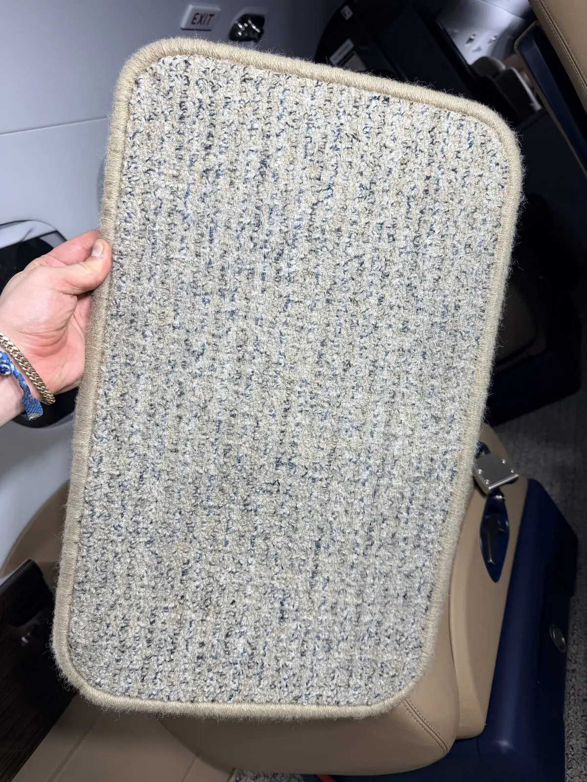 After: removable carpet panel following extraction