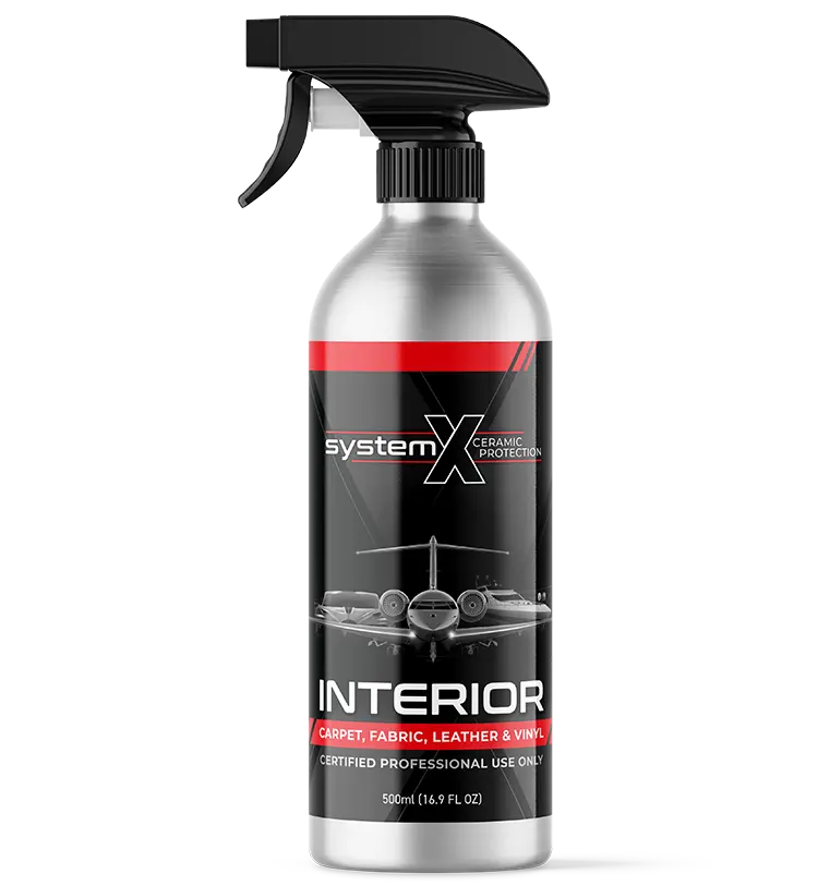 System X Interior Ceramic Coating 500ml bottle for aircraft cabin protection