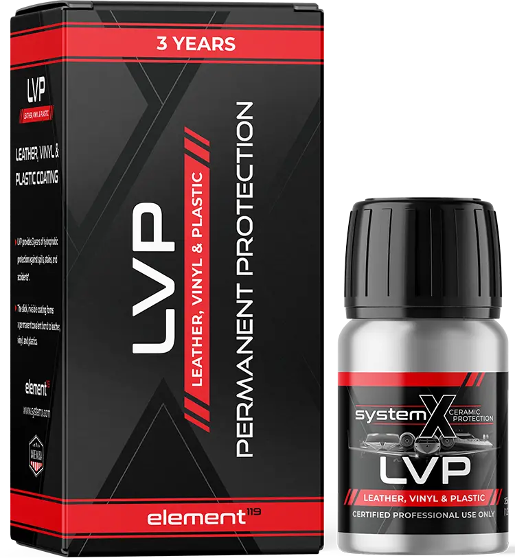 System X LVP Leather Vinyl and Plastic permanent ceramic protection coating